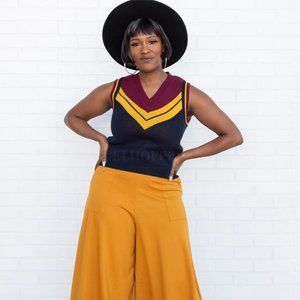 SOLD Ms Marvel Corps Cropped Knit Sweater Vest in XS by Elhoffer Design